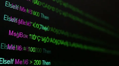 Computer code on LCD monitor Stock Footage 37320006