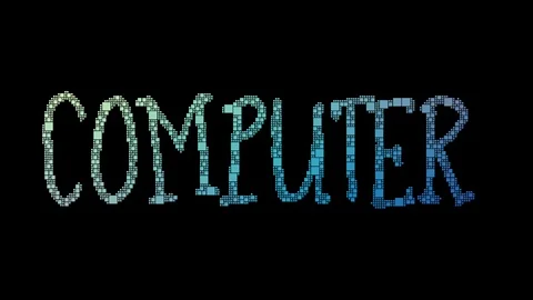 Computer Code Pixelated Text Transforming Looping Squares With Glitch Effect Video stock 113881505