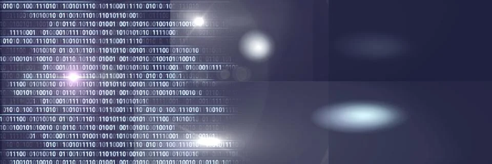 Computer code processing against a black background, program coding and Foto stock