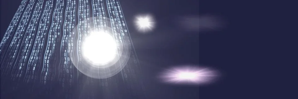 Computer code processing against a black background, program coding and Foto stock