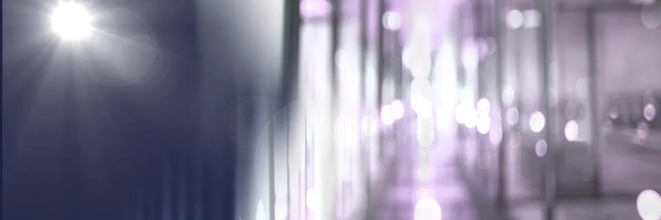 Computer code processing next to a corridor, program coding and technology Stock Photos