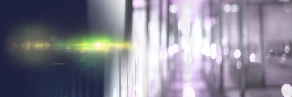 Computer code processing next to a corridor, program coding and technology Foto stock