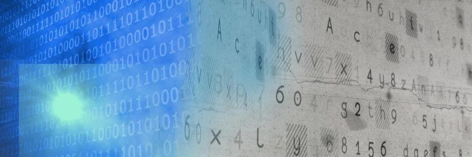 Computer code processing over blue background, technology, programming, and イラスト素材