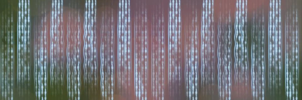 Computer code processing over a gradient background, technology and computer 写真素材