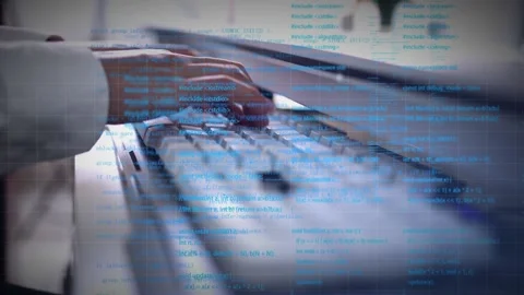 Computer code program language coding screen scrolling Video stock 166681510