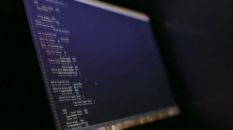 Computer code program running in a virtual space, hacking Stock Footage 68930896
