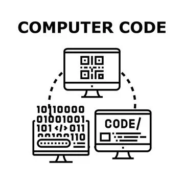 Computer code programming coding technology development concept Stock Illustration