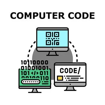 Computer code programming coding technology development concept 스톡 일러스트