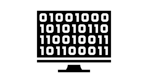 Computer code research development glyph icon animation Stock Footage 326142078