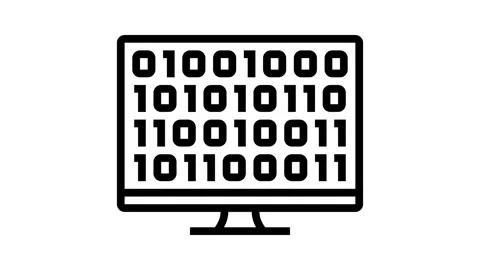 Computer code research development line icon animation Stock Footage 326123156