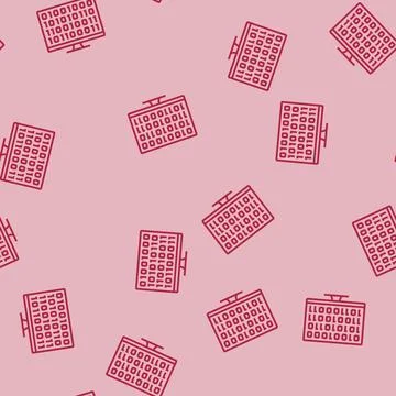 Computer code research development line seamless pattern Stock Illustration