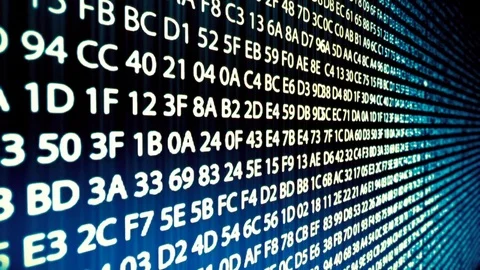 Computer code running in a cyber space. Loopable. Stock Footage 78165706