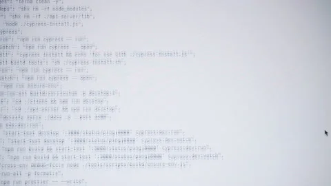 Computer code running over white screen of laptop Stock Footage 161256274