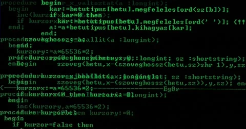 Computer code running on screen Stock Footage 312271625