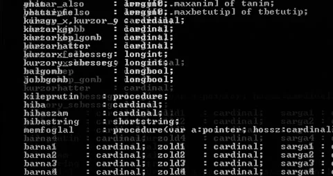 Computer code running on screen Stock Footage 312465753
