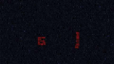 Computer code running in a virtual space. hacker on a computer while code Stock Footage 77278159