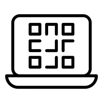 Computer code scanner icon outline vector. Scan qr Stock-Illustration