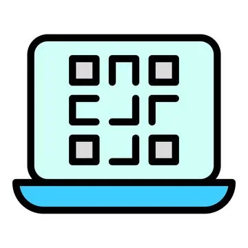 Computer code scanner icon vector flat Stock Illustration