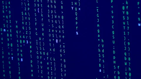 Computer code on a screen, computer hacking concept Stock Footage 282174375