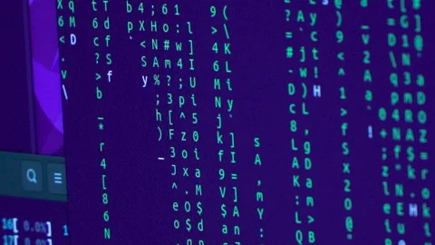 Computer code on a screen, computer hacking concept Stock Footage 282175392