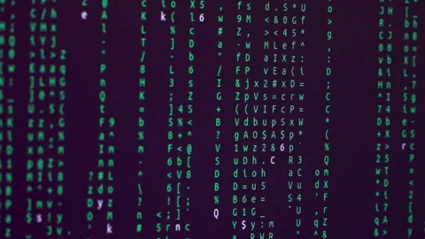 Computer code on a screen, computer hacking concept Stock Footage 282177161