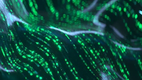 Computer code on screen of flexible glass seamless loop 3D render animation Stock Footage 148082213