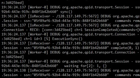 Computer code scrolling across hackers monitor Stock Footage 103978908