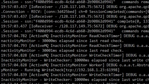 Computer code scrolling across hackers monitor Stock Footage 103979018