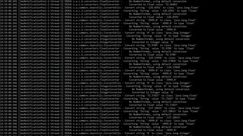 Computer code scrolling across hackers monitor Stock Footage 103979179
