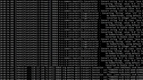 Computer code scrolling across hackers monitor Stock Footage 103979397