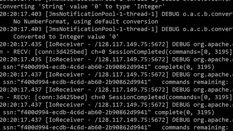 Computer code scrolling across hackers monitor Stock Footage 103980359
