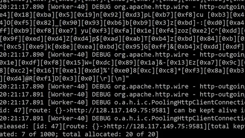 Computer code scrolling across hackers monitor Stock Footage 103980416