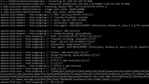 Computer code scrolling across hackers monitor Stock Footage 103988534