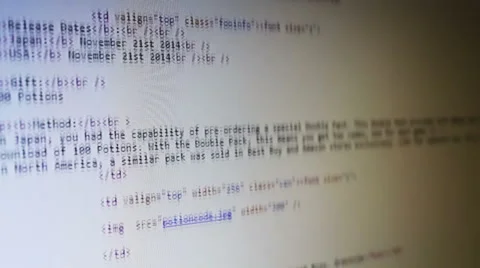 Computer Code Scrolling Stock Footage 58621336