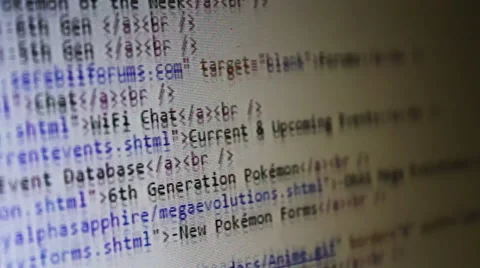 Computer Code Scrolling Stock Footage 58621360