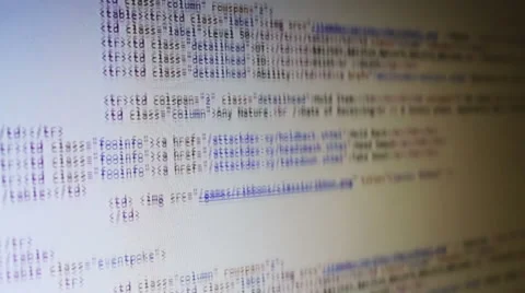 Computer Code Scrolling Stock Footage 58621377