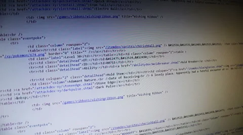 Computer Code Scrolling Stock Footage 58621415