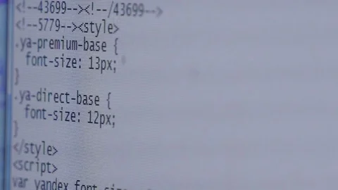 Computer Code Scrolling Through Screen Stock Footage 72379729