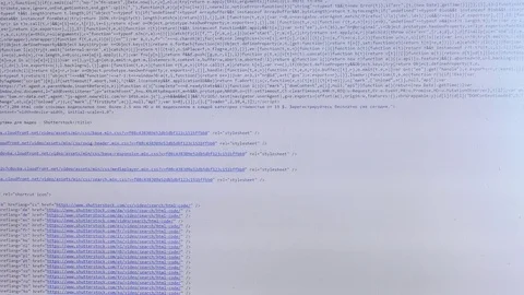 Computer Code Scrolling Through Screen Stock Footage 72379749