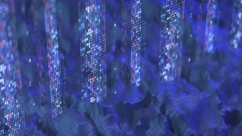 Computer code seamless loop 3D render animation Stock Footage 165968635
