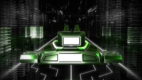 Computer Code Technology Creates Artificial Autonomous Digital Armored Vehicle Stock Footage 224550252
