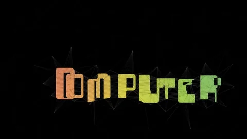 Computer Code Text Transforming Tessellation Looping Meshes Text Morph Video stock 113867621