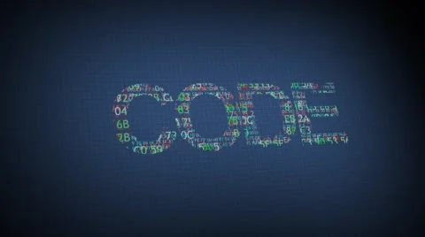 The computer code. Word CODE Stock Footage 67898963