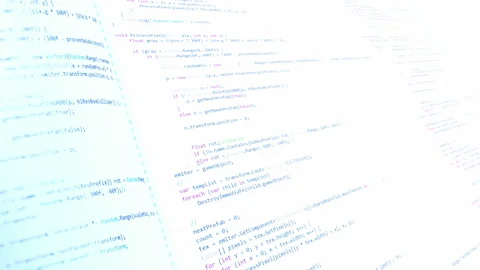 Computer code writing. Background Loop. Stock Footage 90893049