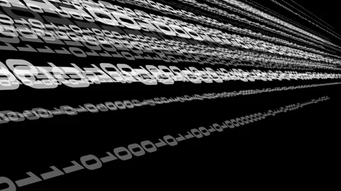 Computer code written in binary allows for the execution of various algorithms Video stock 252081415