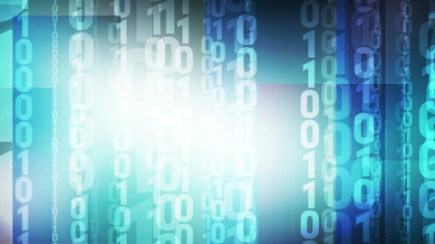 Computer code is written in binary code, which forms the basis of technology. Video stock 252295756