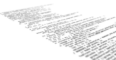 Computer codes are projected on the screen while it is being typed or written Stock Illustration