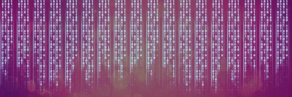 Computer codes processing over black flares background, technology and computer 스톡 사진