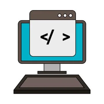 Computer coding language website Illustrazione stock