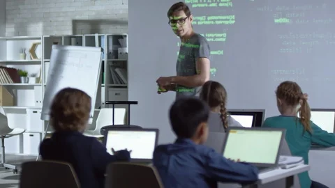 Computer Coding Study Stock Footage 86700910